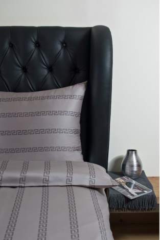 Posteljnina Meander Grigio